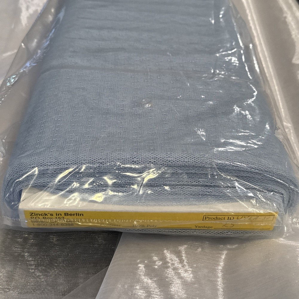 Light Blue Tulle Fabric Bolt 46″ x 25 Yards Perfect for Parties Weddings & Gowns