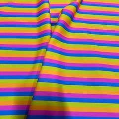 Spandex Stretch Fabric Pastel Colorful Stripes print 60″ wide Swimsuit By Yard