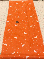 “Boo Moon” * Moons & Stars on Orange * Michel MIller Fabrics 100% Cotton*8″x21″