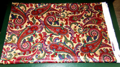 Stanley King Studio Warm PAISLEY Print Upholstery Fabric DuPont Teflon 4+ Yards