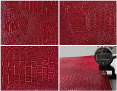 Crocodile Pattern Faux Leather Fabric 36″X54″ Marine Vinyl Soft Alligator Skin S