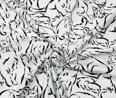 LACEFIELD DESIGNS PURRFECT PALS INK BLACK CATS KITTEN COTTON FABRIC BY YARD 55″W