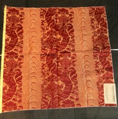 HAZELTON HOUSE Edward Damask Red 26 1/2 x 28″ Jacquard Weave Fabric Sample