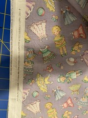 Vintage Daisy Kingdom Patty’s Paper Dolls Allover lavender 1 and 1/2 yards