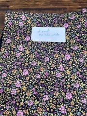 Sevenberry Made By Japan Black With Floral 2yds 42”wide