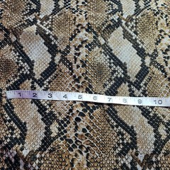 BROWN TAN SNAKE PRINT STRETCH MESH FABRIC 58″ BY THE YARD SEMI SHEER POWER MESH