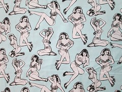 PIN UP GIRLS MOVIE STAR PIN UPS HOLLYWOOD FILM STAR COTTON FABRIC FQ