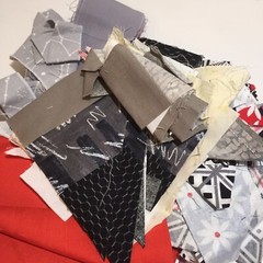 1 Pound 2 Ounces Cotton Print Fabric Quilt Scraps Leftovers Ohio State S