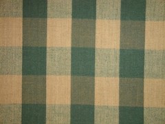 DARK Green And Tea Dye Buffalo Check Cotton Homespun Fabric | Farmhouse Fabric
