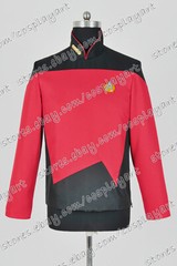 Uniform for Star Trek The Next Generation TNG Cosplay Command Costume Red Jacket