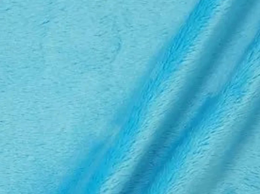 Minky Turquoise solid Soft cuddle fabric by the Yard 60” Wide