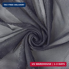40×59 INCH Black Mesh Fabric, Nylon Netting Fabric for Sewing, Backpack Pocket,