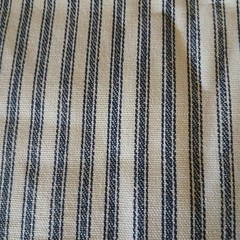 Navy/Cream Cotton Canvas Fabric BrotherSister Design 1.5yds 2019