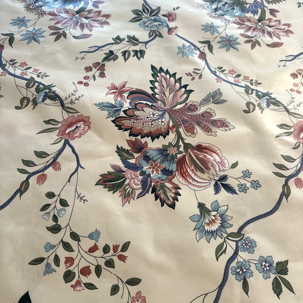 Atelier Originals Fabric Exclusive Screenprint 6+ Yds 53″ Jacobean Floral 1990