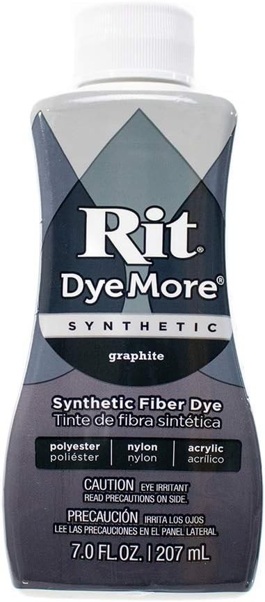 Rit DyeMore Synthetic Liquid Fiber Dye 7 oz – Graphite – For Polyester & Acrylic