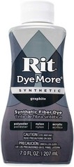 Rit DyeMore Synthetic Liquid Fiber Dye 7 oz – Graphite – For Polyester & Acrylic