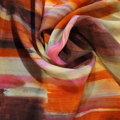 Brilliant Sunset… Streaks of Pinks, Creams, Cupro Soft Shirting – Tres Chic!