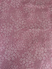 Pink White Small Daisies Sweet Floral Pattern Quilt 100% Cotton Fabric