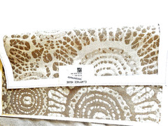 Designer Upholstery Fabric Sample Geometric Tan Beige Ivory 17 x 16″