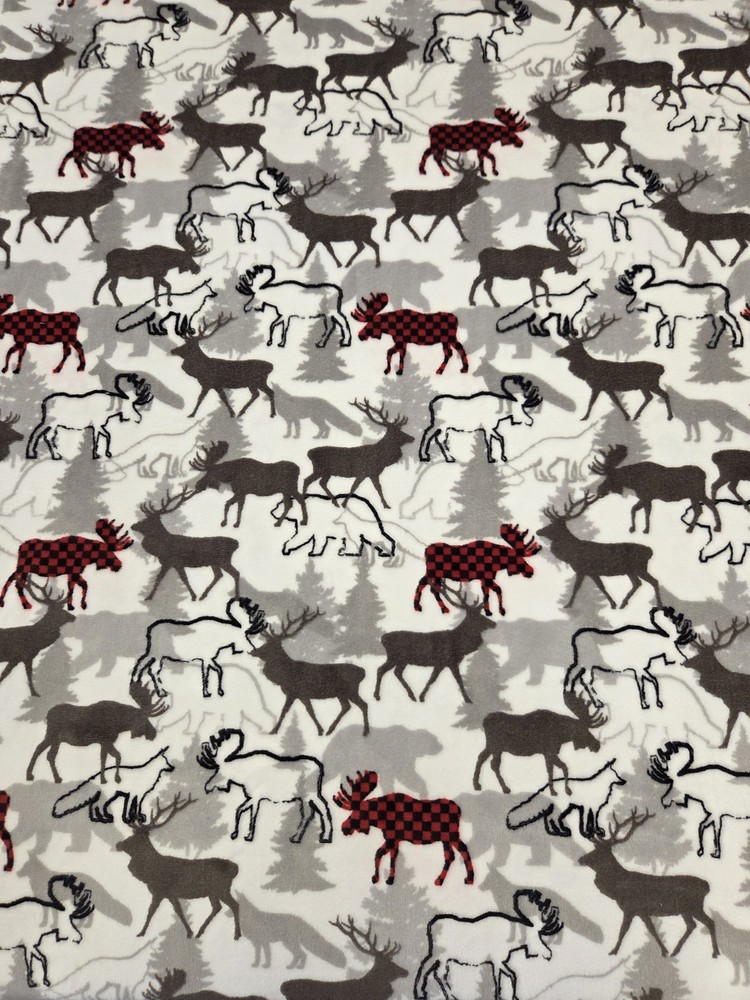 Shannon Fabric Forest Park Cuddle Minky Fabric Scarlet 1.5 Yds