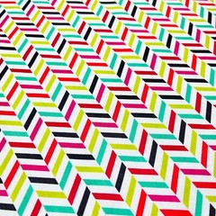 Chevron Striped Fabric Tutti Tango 71468 by AMF 44” long x 45″ wide 100% Cotton