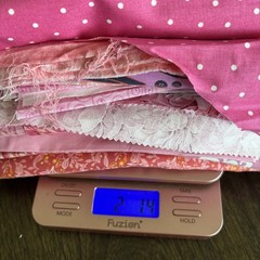 Lot Of Cotton Fabric, Shades Of Pink, Various patterns, 2 Lbs