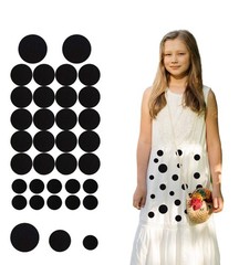 256pcs Black Felt Circles Self-Adhesive Felt Stickers Dalmatian Imitation Dots