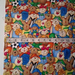 Jellybean Junction School Time Fabric Material Animals Sports Referee Sewing 55″