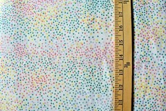 MULTI COLORS POLKA DOT PRINT ON WHITE COTTON BLEND FABRIC 68X37″ 1.8 YARDS