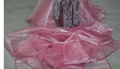 Dusty Pink Organza Fabric, 10 Yards Continuous, 45” Wide, Wedding Party Decor…