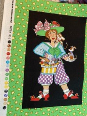 Alma Lynn Elizabeth’s Studios Cotton Fabric 23” x 44″ Panel Dogs