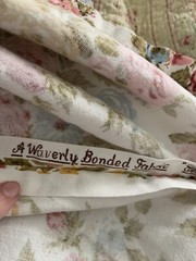 Vintage Waverly Bonded Fabric ~ Georgetown Flower Drawstring Bag Completed