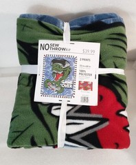 No Sew Fleece Throw Kit GAME OVER 100% Polyester Anti-Pill Fleece