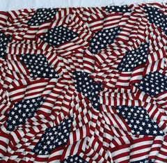 Cranston American Flag Patriotic Antique Look Quilting Cotton Fabric USA BTHY