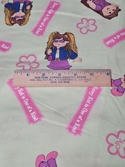 VINTAGE CABBAGE PATCH KIDS Cotton Fabric “EVERY KID Is ONE Of A KIND” ~ GREEN