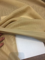 120 inch French Linder Voile Antique Gold Sheer Fabric by the yard by the roll
