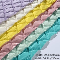 1M Wet Look Faux Leather Padded Fabric PU Quilted Cloth Puffer Coats Sewing