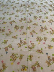 Vintage Bears with Balloons Cotton Fabric 44”W X 72” L