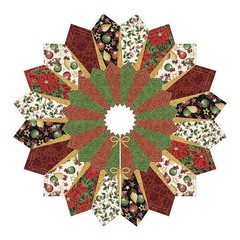 Hoffman California Metallic Dresden Tree Skirt Kit, QFDTS3-161, 40″ diameter