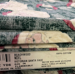 Beechwood Noel 3 1/2 Yards 44″ Wide Christmas / Holiday “Victorian Santa Face”