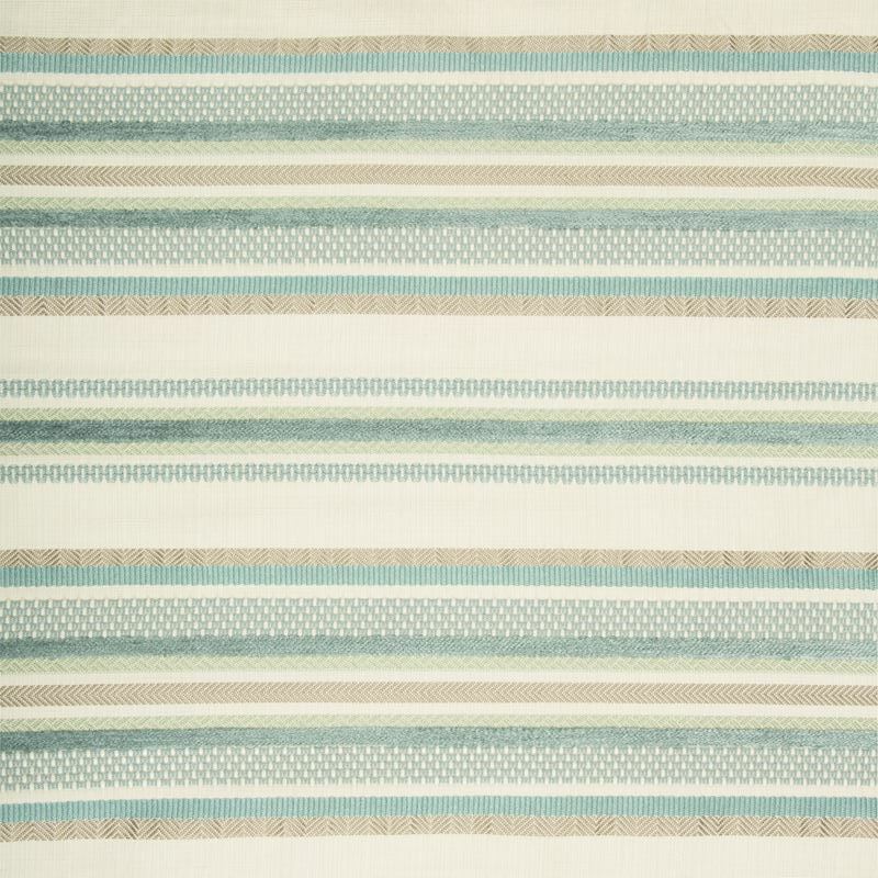Kravet Modern Alpine Teal Chenille Stripe Upholstery Fabric 16 yd 34727-1615