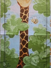 OOP Susybee Zoe Giraffe Nursery Baby Growth Chart Fabric Panel Hamil
