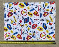 Novelty Fabric Disney Retro Mickey & Friends Craft Sew Stash Builder Piece 21×15