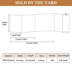 Waterproof Canvas Fabric by The Yard, 150D 58″ W Soft Outdoor Upholstery Mate…