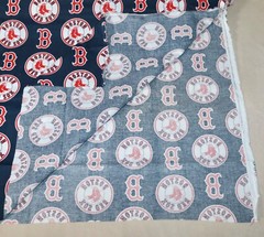 Boston Red Sox ~ Logo Pattern MLB Cotton Fabric 1/4 Yard 9” X 56”