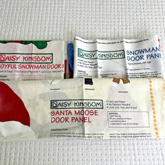 VTG 90s Daisy Kingdom Santa Moose Joyful Snowman Door Panels Cut N Sew Lot of 3
