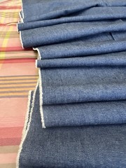 4 YARDS USA MADE INDIGO DENIM 26” Wide 100% COTTON FABRIC Made On A Vintage Loom