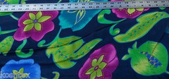 Navy Bohemian Flower Print Fabric by the Yard Rayon Acetate