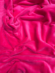 Hot Pink Velour Fabric 1.5 Yard Remnant 100% Polyester Knit 68” Wide Soft Plush