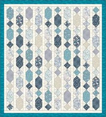 Lewis & Irene – Ocean Pearls – Starfish W/ Pearl Metallic – Dark Blue, BTY